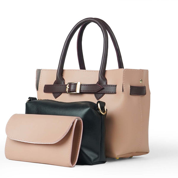 Buckle Set of 3 Bag Peach
